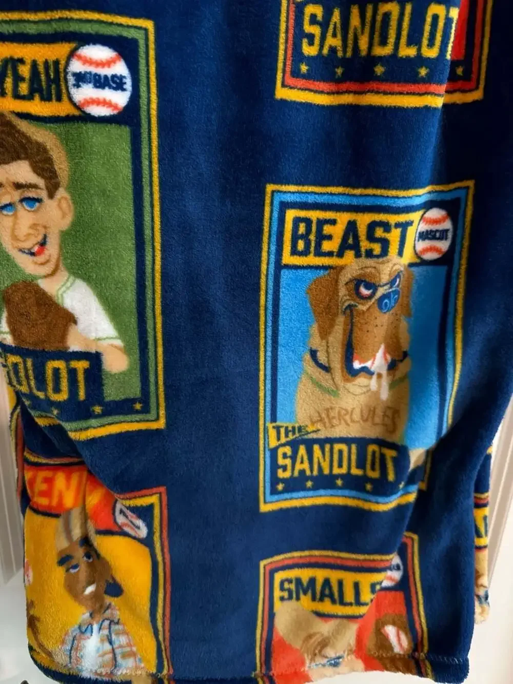 The Sandlot Movie Baseball Trading Card CharPlush Throw Blanket 50in x 70in